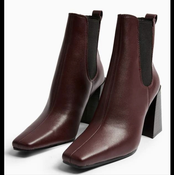 Topshop Harbour Chelsea Burgundy Boot, Size 9.5US - Picture 11 of 11